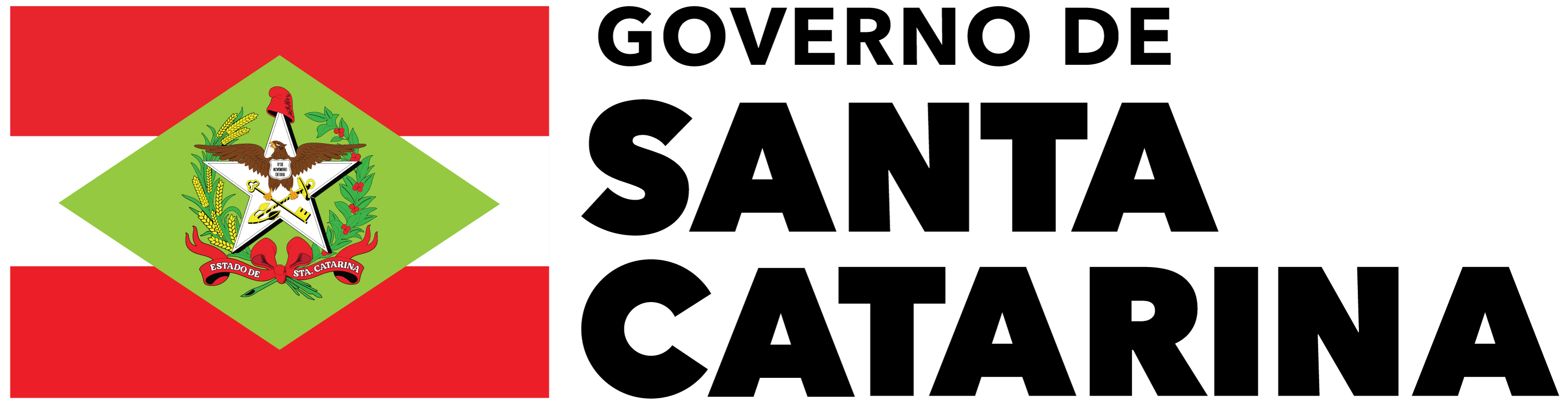Logo do governo de Santa Catarina com Bandeira.